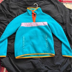 Cotopaxi Vibrant Teal and Orange Fleece Jacket